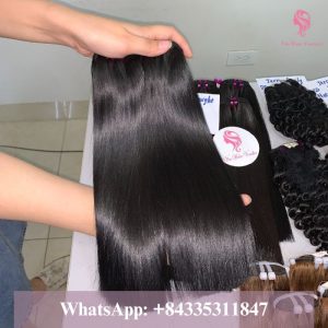 Bone straight human hair weft natural color of Vin Hair Factory 3