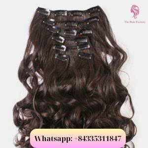 100% Raw Human Hair Curly Clip In Human Hair Extensions1