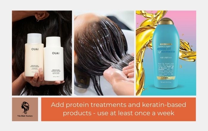 Protein treatments are very efficient in repairing and strengthening bleached hair